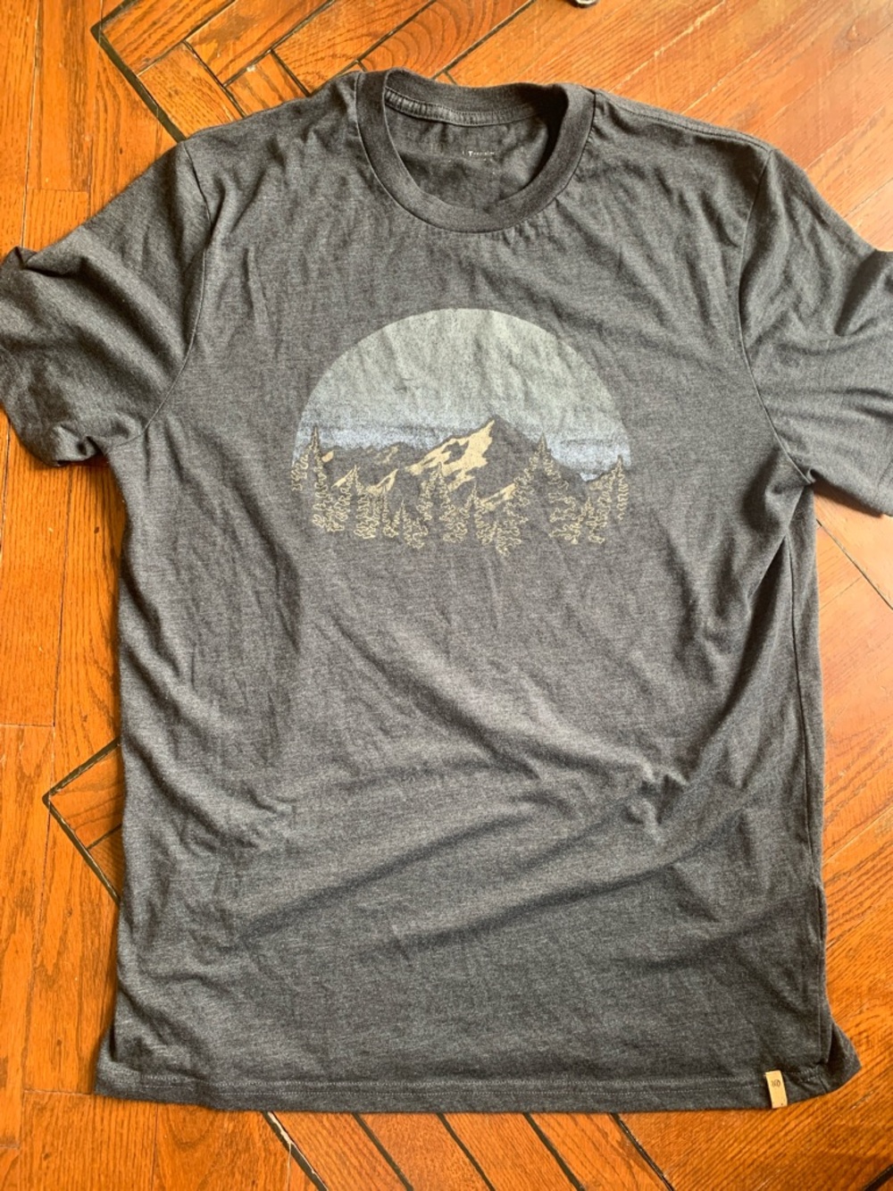 Tentree Grey Mountain Tencel Short Sleeve Tee Shirt